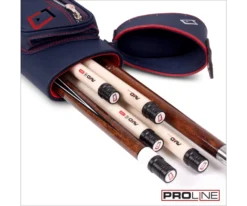 Cuetec 2x4 Navy Pro Line Pool Cue Case -Billiard Equipment Store 23 ct pro line 2x4 navy 95 754 open