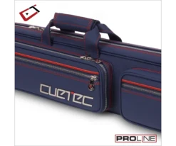 Cuetec 4x8 Navy Pro Line Pool Cue Case -Billiard Equipment Store 23 ct pro line 4x8 navy 95 755 zipper detail