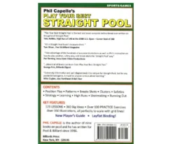 Play Your Best Straight Pool -Billiard Equipment Store bkpybsp backcover