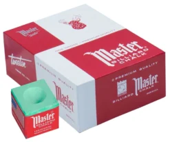 Master Chalk (Box Of 144 Cubes) -Billiard Equipment Store chm144 green 01