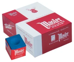 Master Chalk (Box Of 144 Cubes) -Billiard Equipment Store chm144 skyblue 01