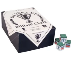 Silver Cup Chalk (Box Of 144 Cubes) -Billiard Equipment Store chs144 green 01 1