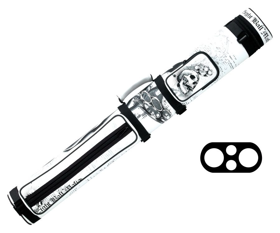Eight Ball Mafia White Knuckles 2 Butt 2 Shaft Hard Case 3 Eight Ball Mafia White Knuckles 2 Butt 2 Shaft Hard Case