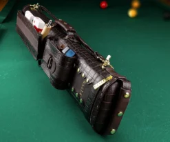 Elite 2 Butt 4 Shaft Brown Leather Case -Billiard Equipment Store ecc24 brown 02 1