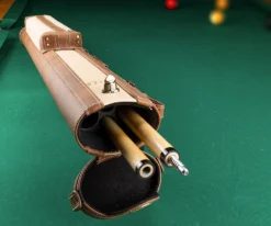 Elite 2x2 Vintage Cue Case Black -Billiard Equipment Store ecv22 chestnut 02 2