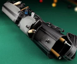 Elite 3x7 Vintage Cue Case Black -Billiard Equipment Store ecv37 grey 01 2