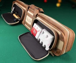 Elite 4x8 Vintage Vinyl Soft Cue Case Chestnut -Billiard Equipment Store ecvs48 chestnut 01 1