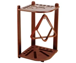 10 Cue Corner Floor Rack - Chocolate, Honey, Midnight Or Wine -Billiard Equipment Store fr10 chocolate 01 1