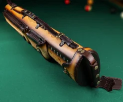 Instroke Tooled 3 Butt 7 Shaft Leather Case -Billiard Equipment Store ist37 rust 03