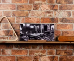 "Phantom Of The Game" Shelf Art With Display - Black And White -Billiard Equipment Store rtnptbw 02