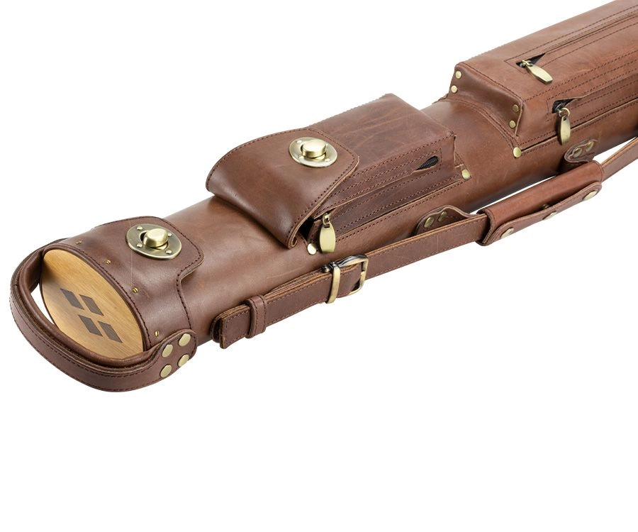 Tango Pampa Chestnut 2 Butt 2 Shaft Leather Cue Case 5 Tango Pampa Chestnut 2 Butt 2 Shaft Leather Cue Case - Image 3