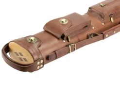 Tango Pampa Chestnut 3 Butt 5 Shaft Leather Cue Case -Billiard Equipment Store tapm35 chestnut 03