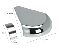 Corner/Side Castings Plastic With Chrome Finish (Set Of 6)